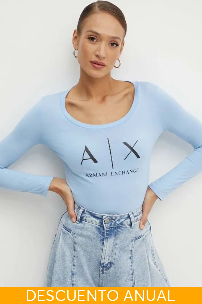 T-Shirt Women Blue Armani Exchange Camibuzo