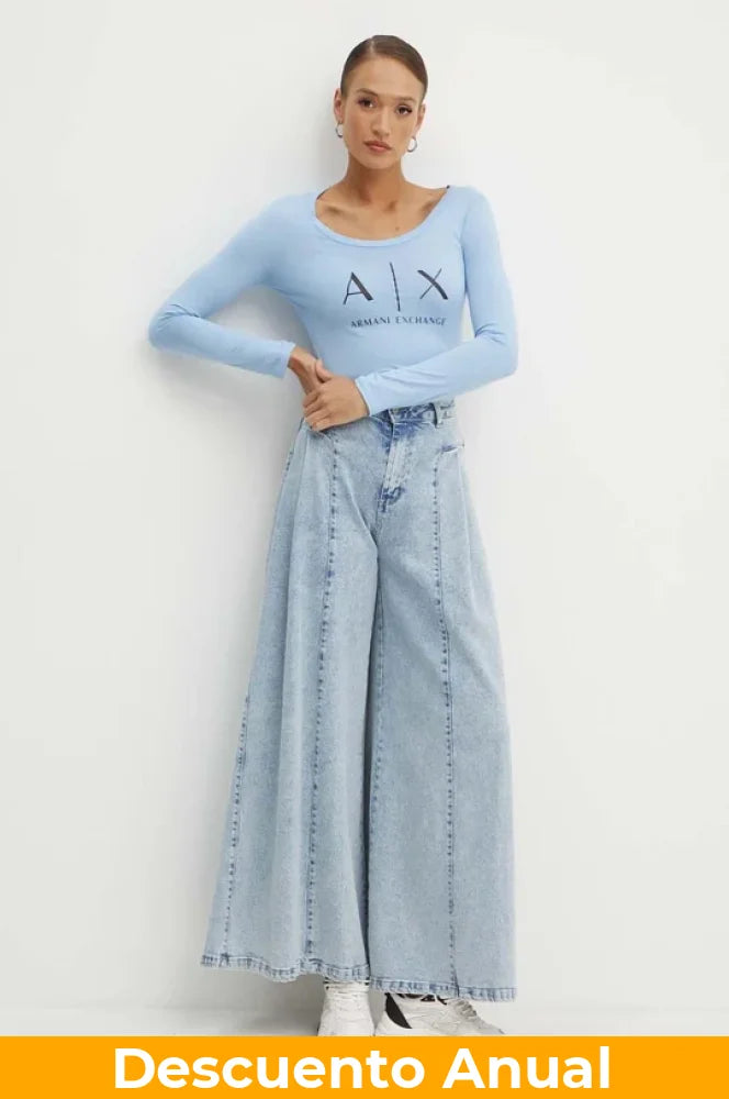 T-Shirt Women Blue Armani Exchange Camibuzo