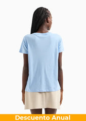 T-Shirt Women Blue Armani Exchange Camiseta
