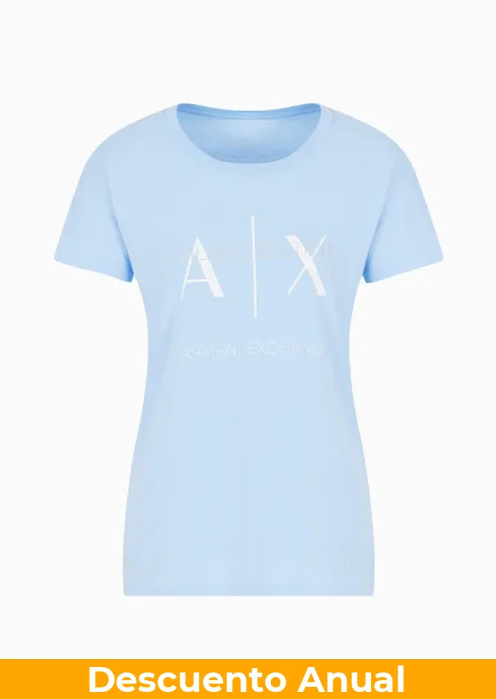 T-Shirt Women Blue Armani Exchange Camiseta