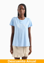 T-Shirt Women Blue Armani Exchange Camiseta