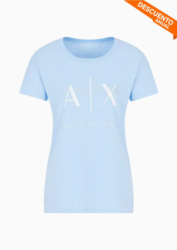 T-Shirt Women Blue Armani Exchange Camiseta