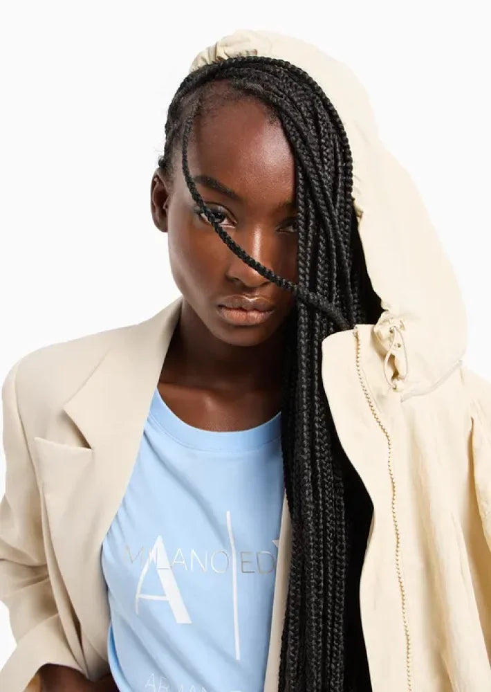 T-Shirt Women Blue Armani Exchange Camiseta