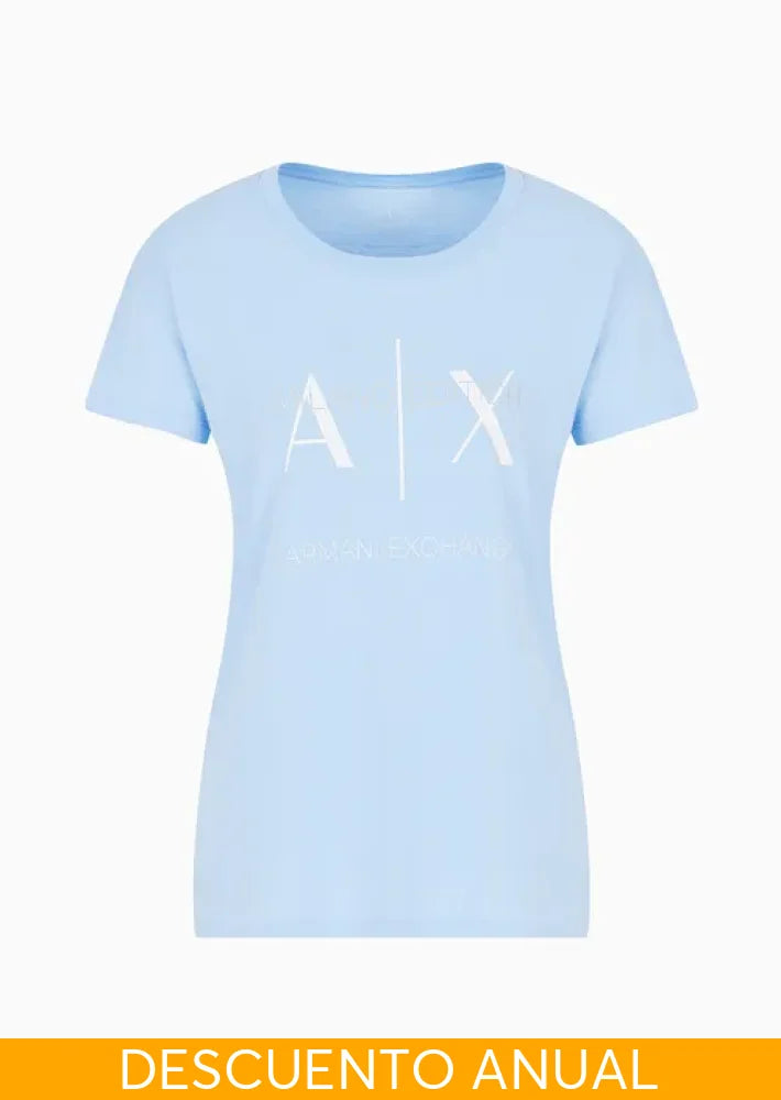 T-Shirt Women Blue Armani Exchange Camiseta