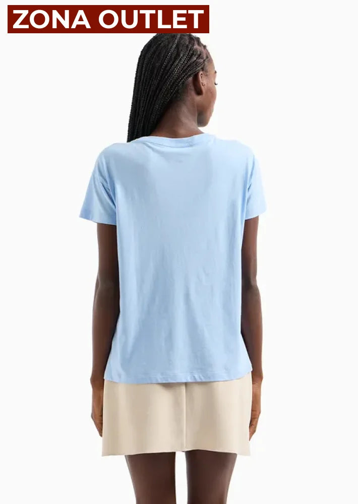 T-Shirt Women Blue Armani Exchange Camiseta