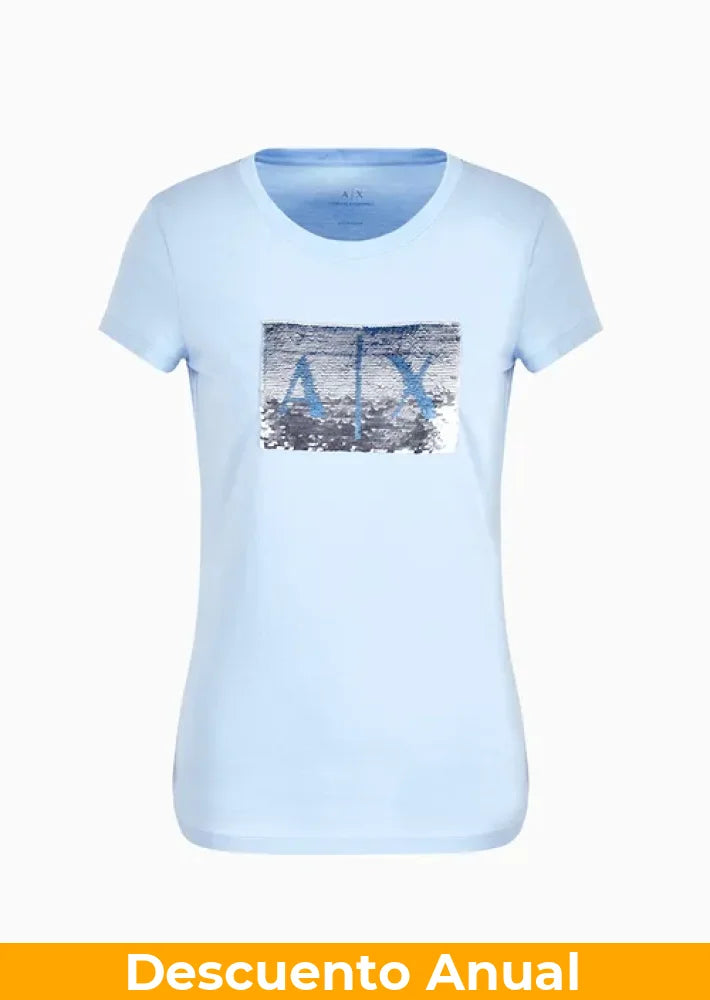 T-Shirt Women Blue River Armani Exchange Camiseta