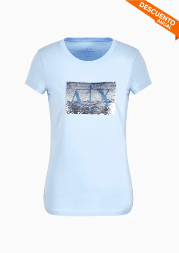 T-Shirt Women Blue River Armani Exchange Camiseta