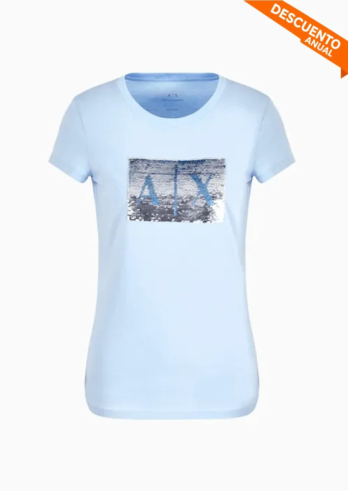 T-Shirt Women Blue River Armani Exchange Camiseta