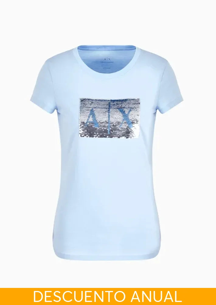 T-Shirt Women Blue River Armani Exchange Camiseta