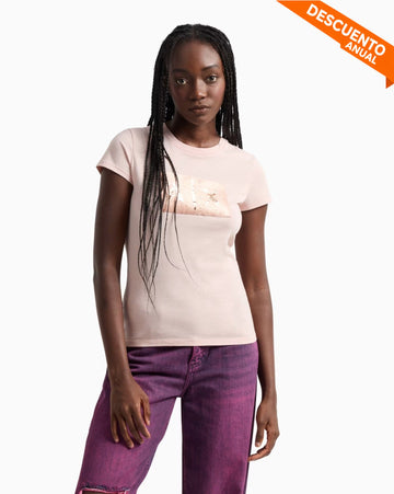 T-Shirt Women Milk Armani Exchange Camiseta
