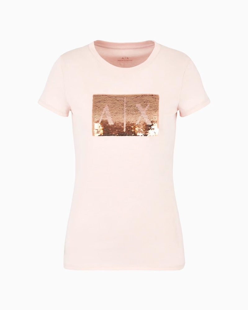T-Shirt Women Milk Armani Exchange Camiseta