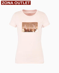 T-Shirt Women Milk Armani Exchange Camiseta