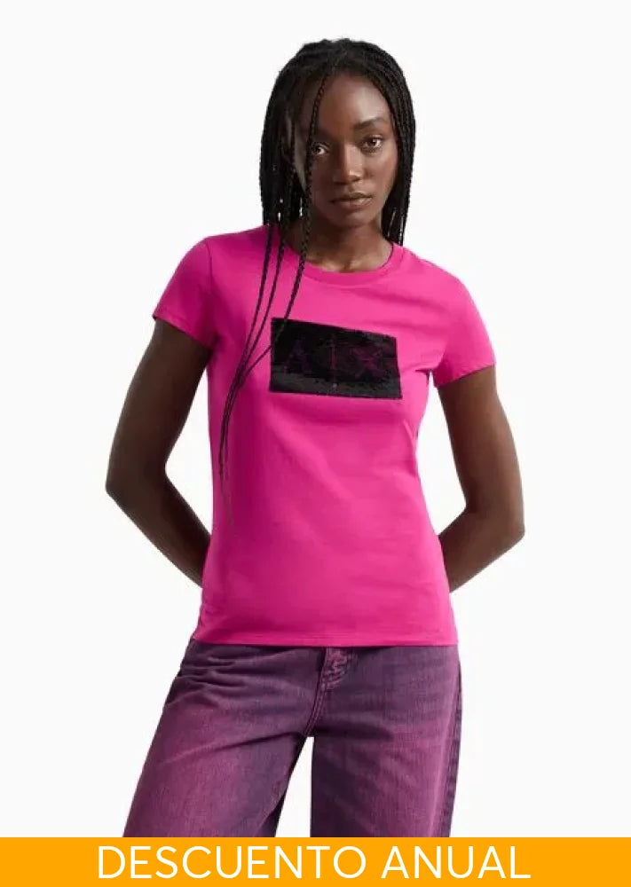 T-Shirt Women Sparkling Armani Exchange Camiseta