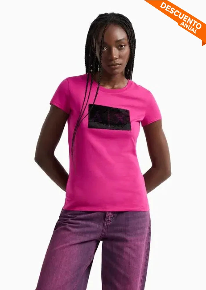 T-Shirt Women Sparkling Armani Exchange Camiseta