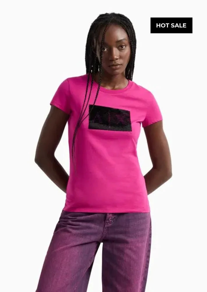 T-Shirt Women Sparkling Armani Exchange Camiseta