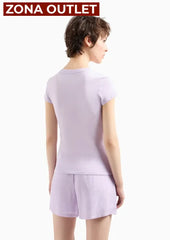 T-Shirt Women Violet Armani Exchange Camiseta