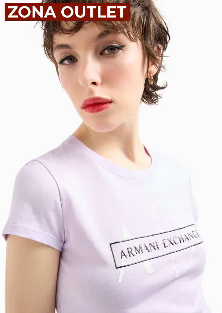 T-Shirt Women Violet Armani Exchange Camiseta