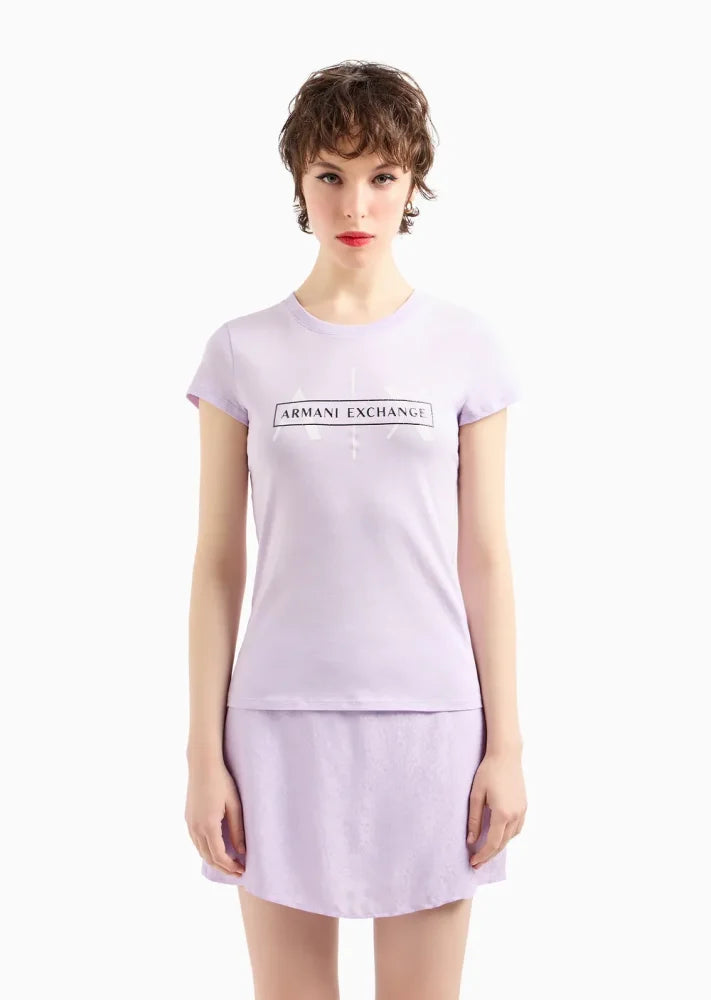 T-Shirt Women Violet Armani Exchange Camiseta