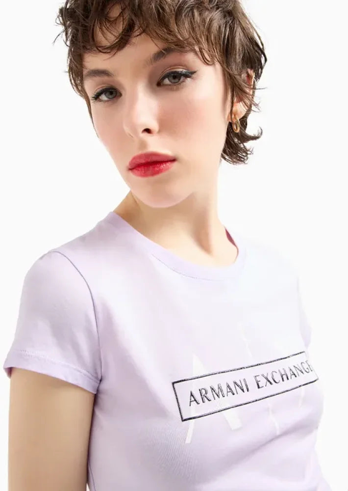 T-Shirt Women Violet Armani Exchange Camiseta