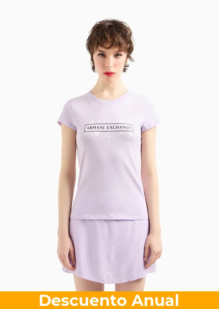 T-Shirt Women Violet Armani Exchange Camiseta