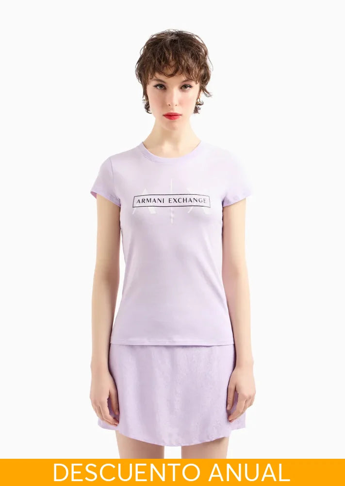T-Shirt Women Violet Armani Exchange Camiseta
