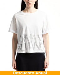 T-Shirt Women White Armani Exchange Camiseta