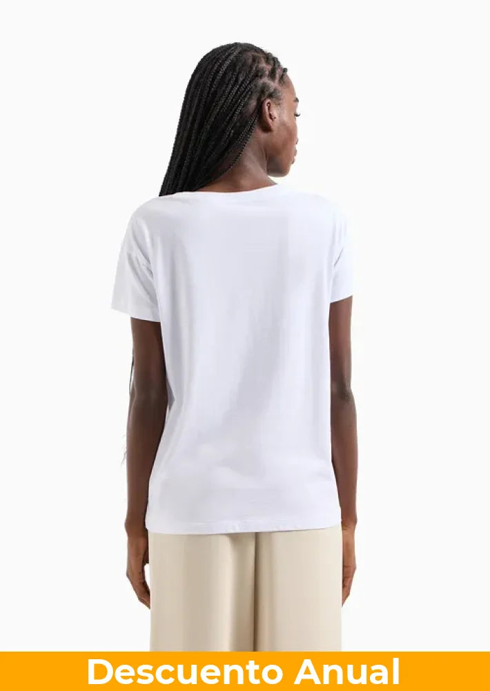 T-Shirt Women White Armani Exchange Camiseta