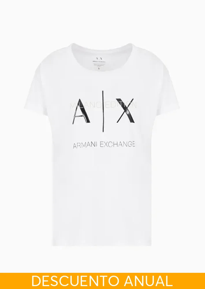 T-Shirt Women White Armani Exchange Camiseta