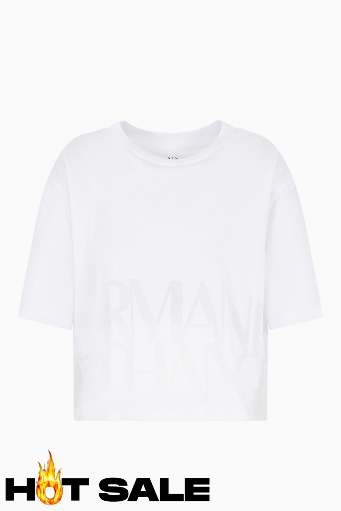 T-Shirt Women White Armani Exchange Camiseta