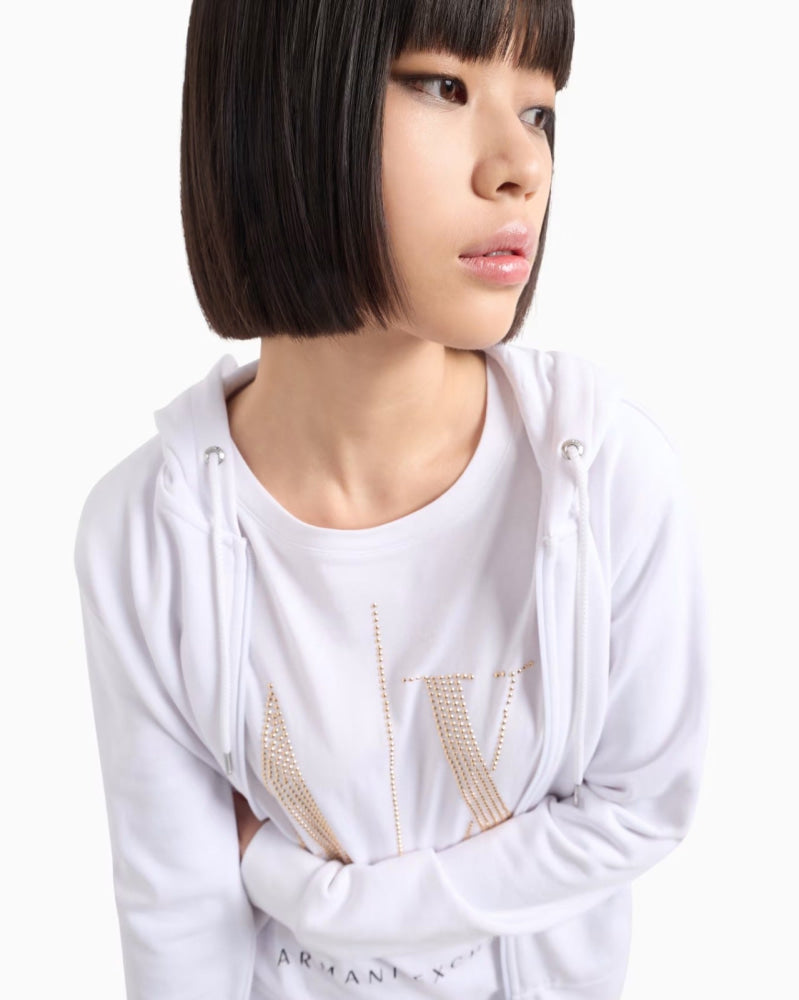 T-Shirt Women White Armani Exchange Camiseta