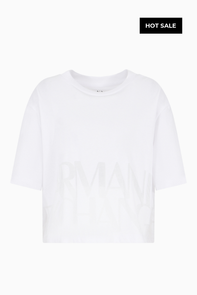 T-Shirt Women White Armani Exchange Camiseta