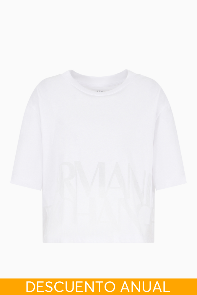 T-Shirt Women White Armani Exchange Camiseta