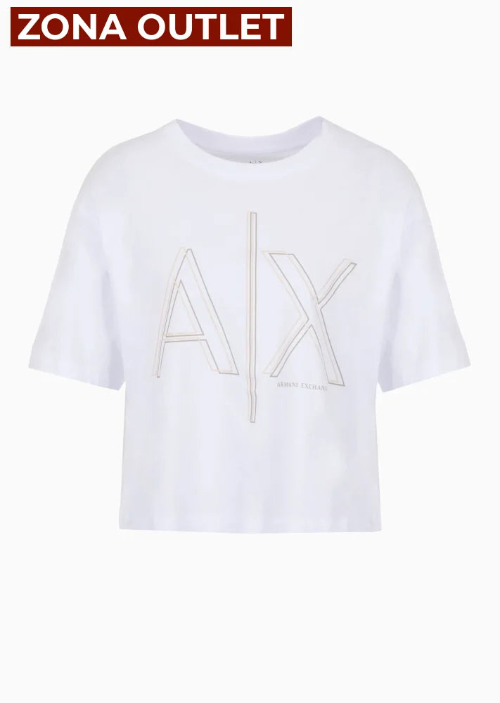 T-Shirt Women White Armani Exchange Camiseta