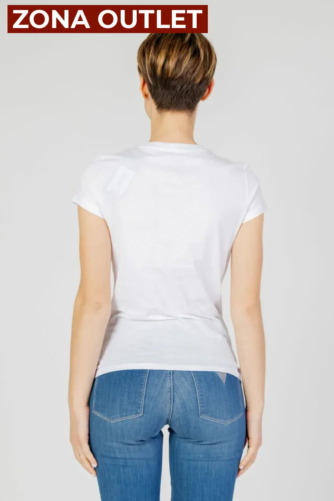 T-Shirt Women White Armani Exchange Camiseta