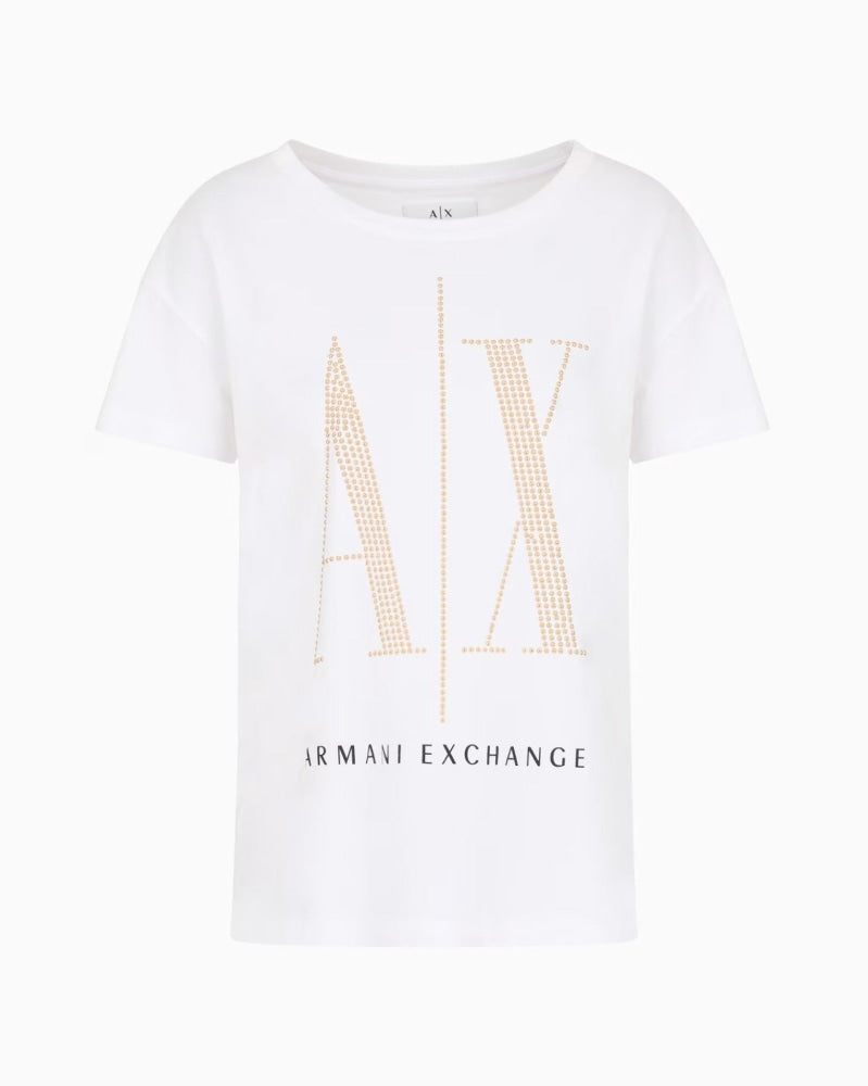 T-Shirt Women White Armani Exchange Camiseta