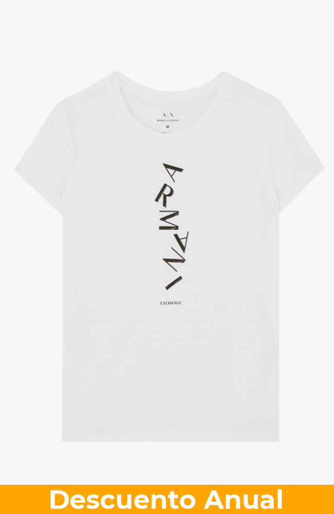 T-Shirt Women White Armani Exchange Camiseta
