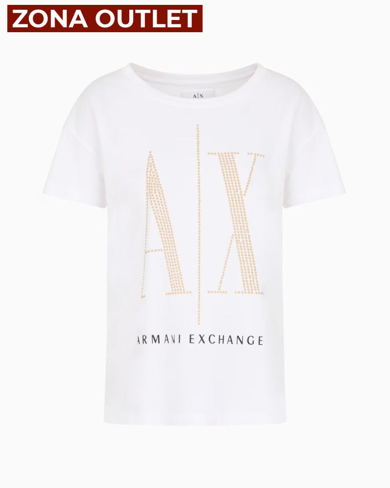 T-Shirt Women White Armani Exchange Camiseta