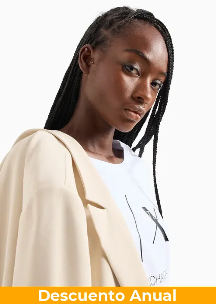 T-Shirt Women White Armani Exchange Camiseta
