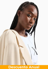 T-Shirt Women White Armani Exchange Camiseta