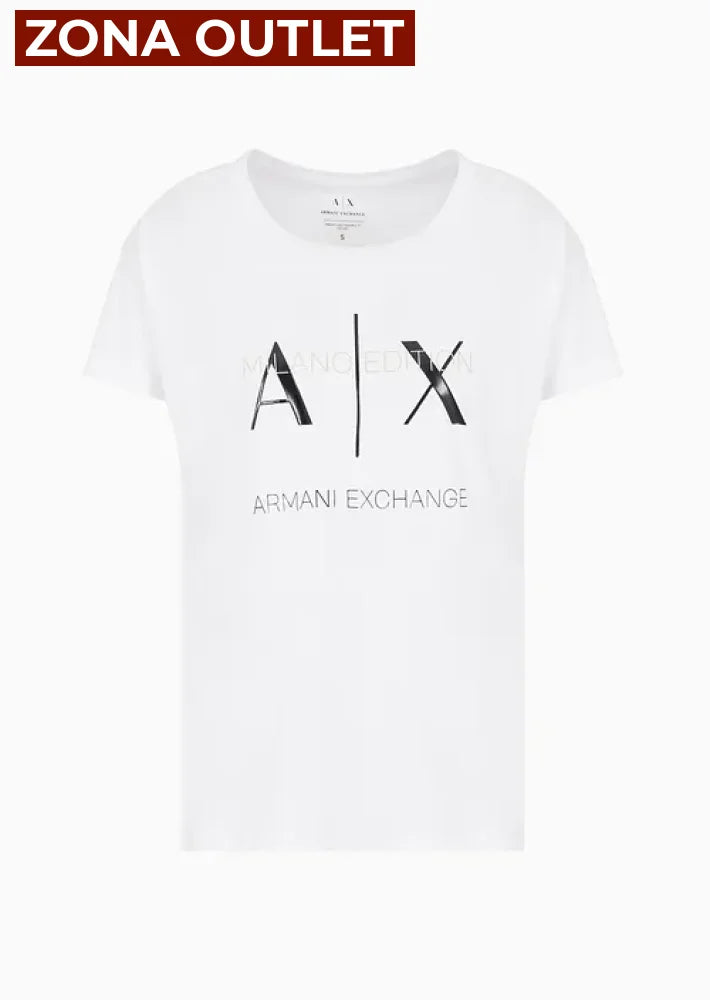 T-Shirt Women White Armani Exchange Camiseta