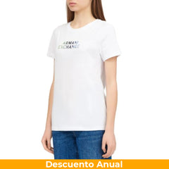 T-Shirt Women White Armani Exchange Camiseta