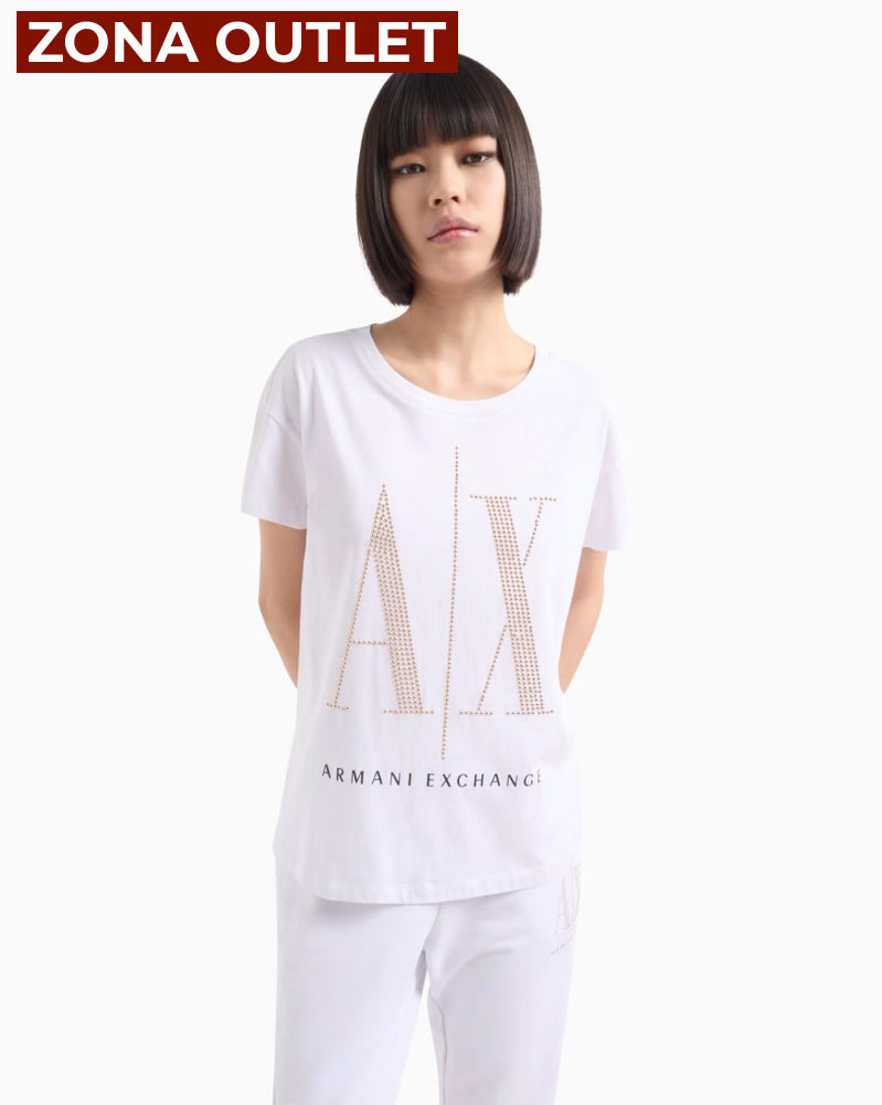 T-Shirt Women White Armani Exchange Camiseta