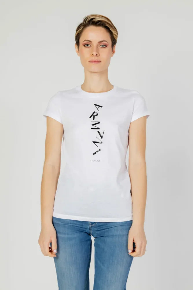 T-Shirt Women White Armani Exchange Camiseta