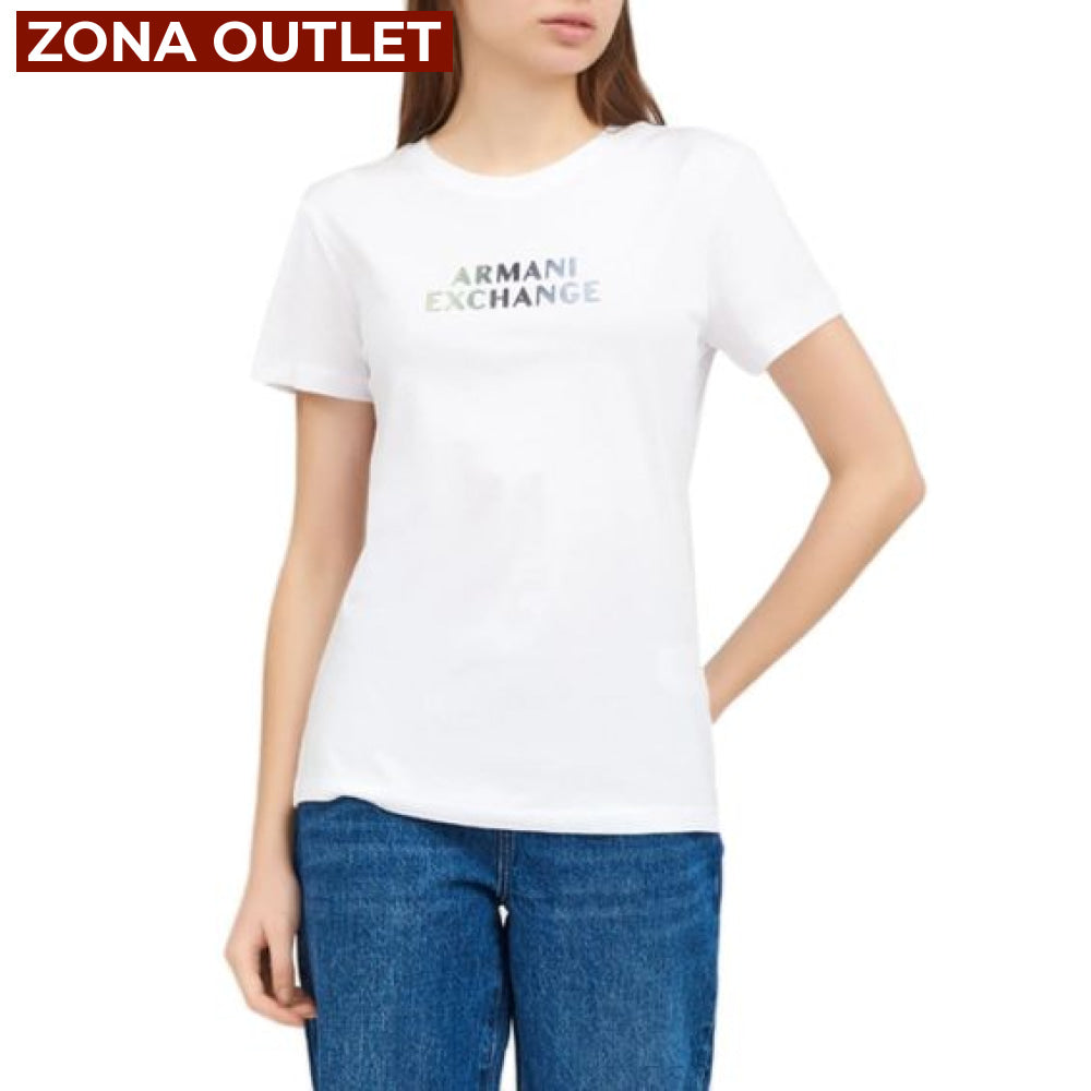 T-Shirt Women White Armani Exchange Camiseta