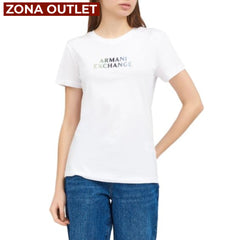 T-Shirt Women White Armani Exchange Camiseta