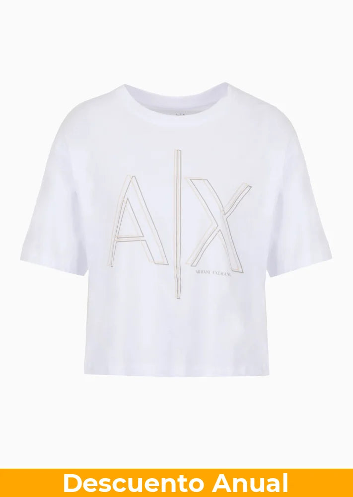 T-Shirt Women White Armani Exchange Camiseta