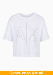 T-Shirt Women White Armani Exchange Camiseta