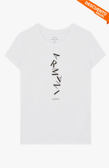 T-Shirt Women White Armani Exchange Camiseta