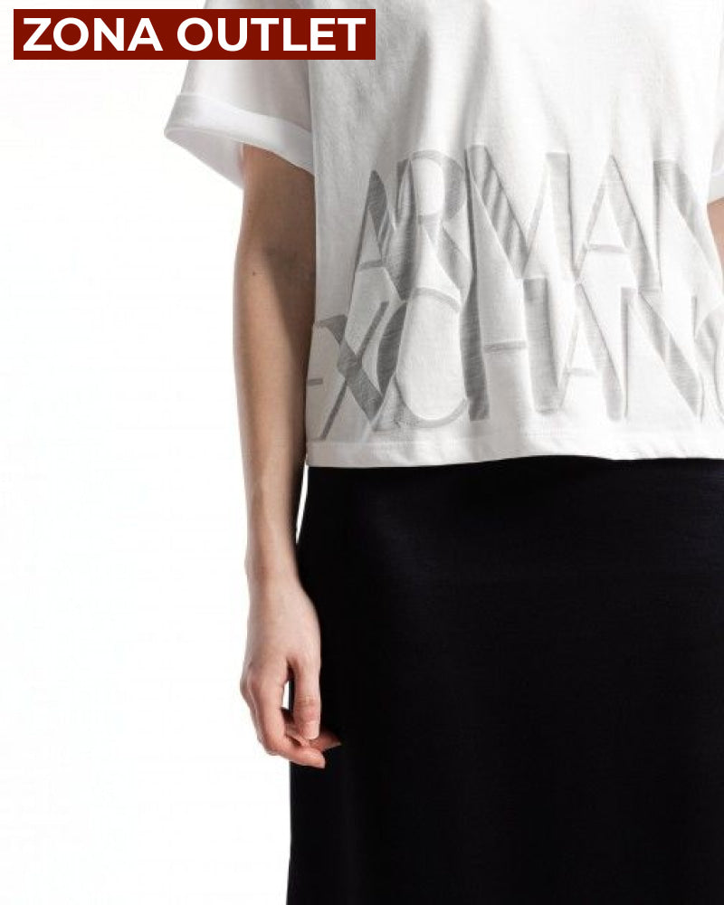 T-Shirt Women White Armani Exchange Camiseta