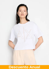 T-Shirt Women White Armani Exchange Camiseta
